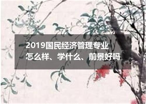 2019国民经济管理专业怎么样、学什么、前景好吗