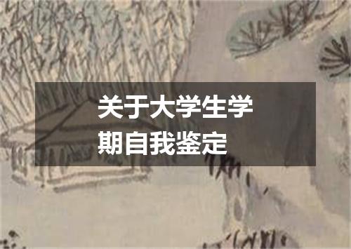 关于大学生学期自我鉴定