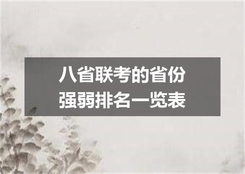 八省联考的省份强弱排名一览表