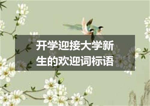 开学迎接大学新生的欢迎词标语