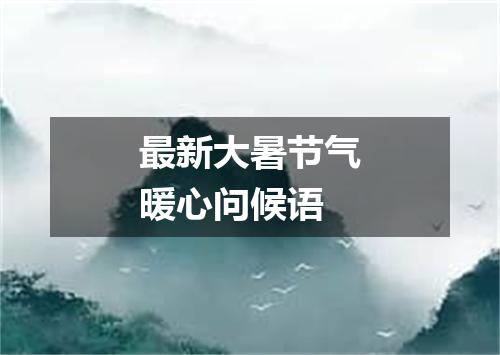 最新大暑节气暖心问候语