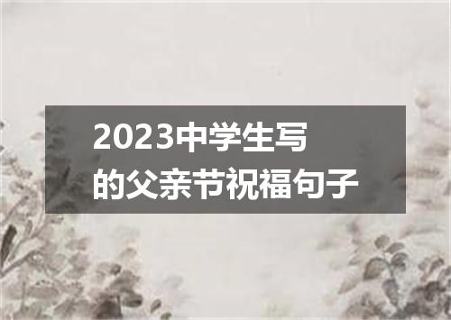 2023中学生写的父亲节祝福句子
