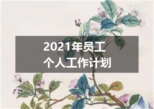 2021年员工个人工作计划