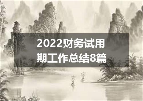 2022财务试用期工作总结8篇