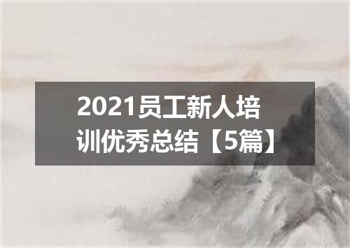 2021员工新人培训优秀总结【5篇】