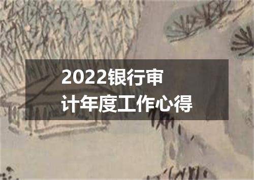 2022银行审计年度工作心得