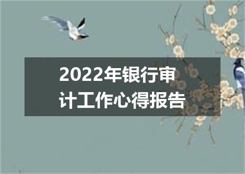2022年银行审计工作心得报告