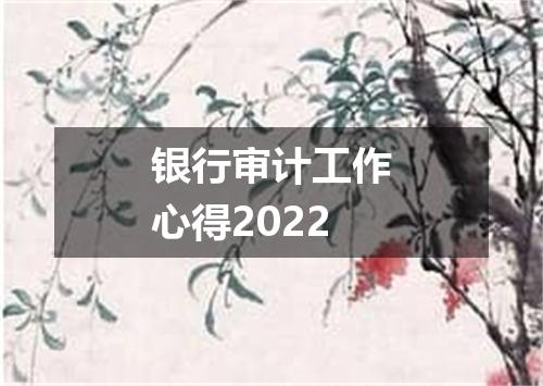 银行审计工作心得2022