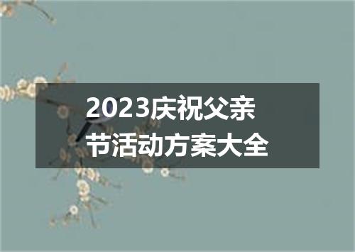 2023庆祝父亲节活动方案大全