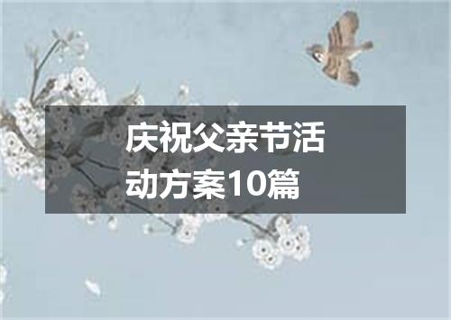 庆祝父亲节活动方案10篇