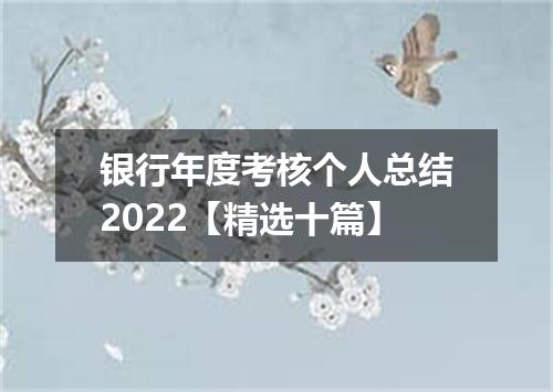 银行年度考核个人总结2022【精选十篇】