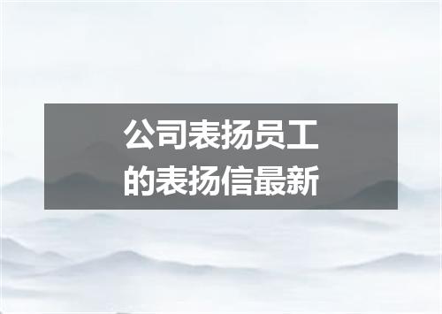 公司表扬员工的表扬信最新
