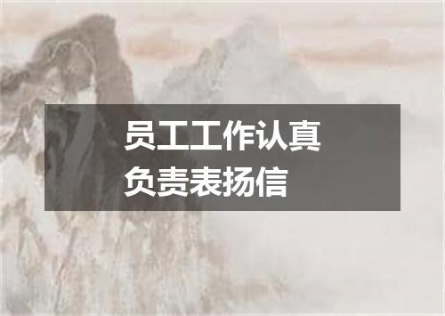 员工工作认真负责表扬信