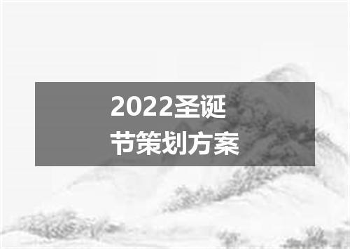 2022圣诞节策划方案