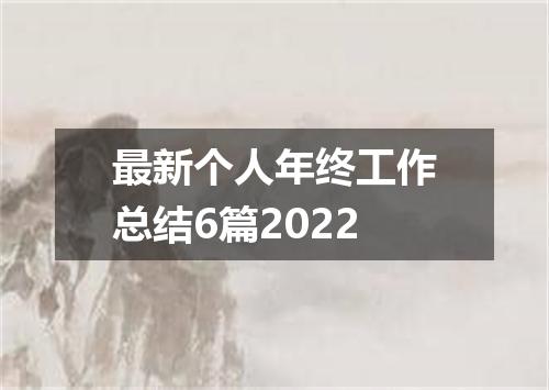 最新个人年终工作总结6篇2022