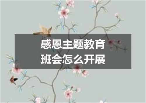 感恩主题教育班会怎么开展
