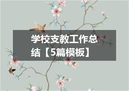 学校支教工作总结【5篇模板】