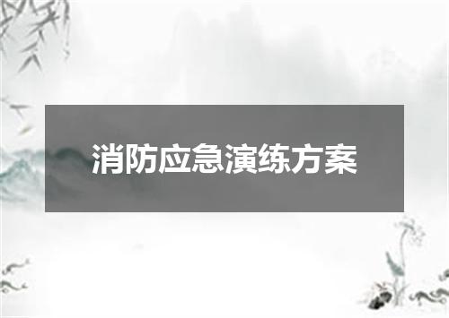 消防应急演练方案