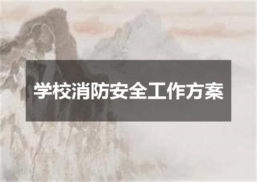 学校消防安全工作方案