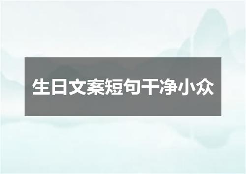 生日文案短句干净小众