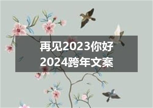 再见2023你好2024跨年文案