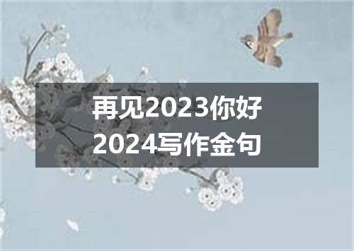 再见2023你好2024写作金句