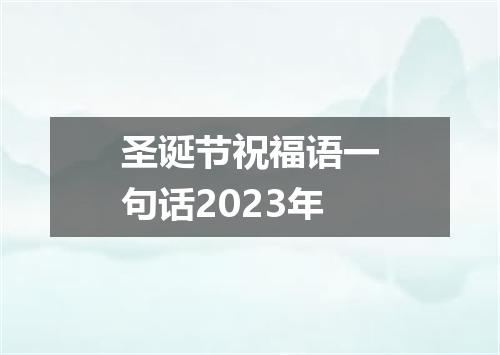 圣诞节祝福语一句话2023年