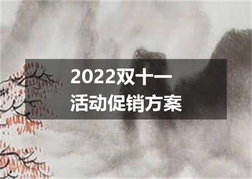 2022双十一活动促销方案