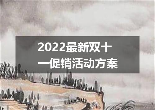 2022最新双十一促销活动方案