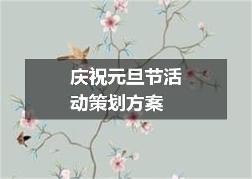 庆祝元旦节活动策划方案