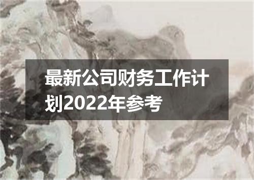 最新公司财务工作计划2022年参考