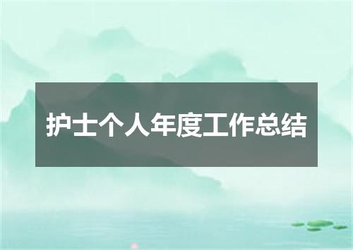 护士个人年度工作总结