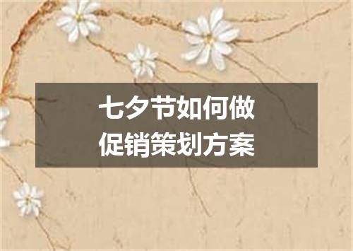 七夕节如何做促销策划方案