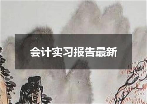 会计实习报告最新