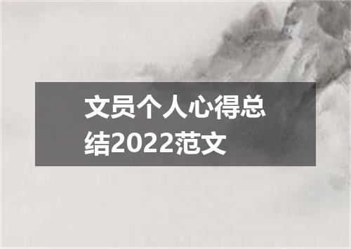 文员个人心得总结2022范文