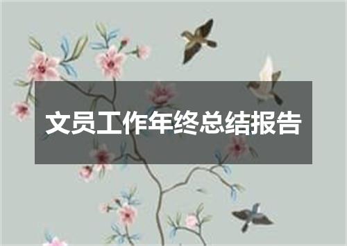 文员工作年终总结报告