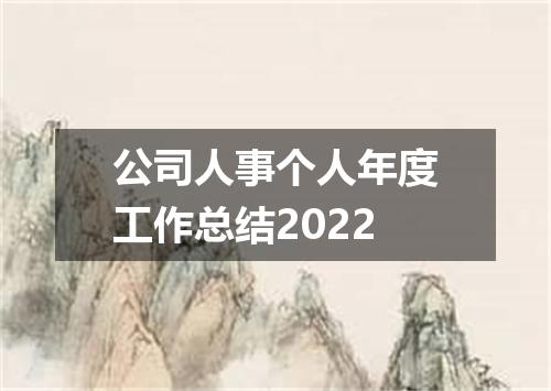 公司人事个人年度工作总结2022