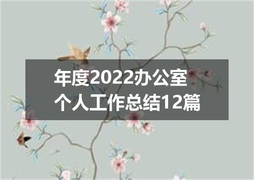 年度2022办公室个人工作总结12篇