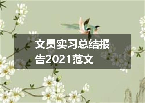 文员实习总结报告2021范文