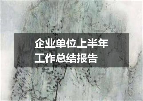 企业单位上半年工作总结报告