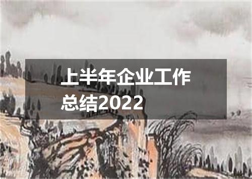 上半年企业工作总结2022