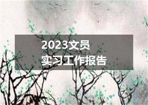 2023文员实习工作报告