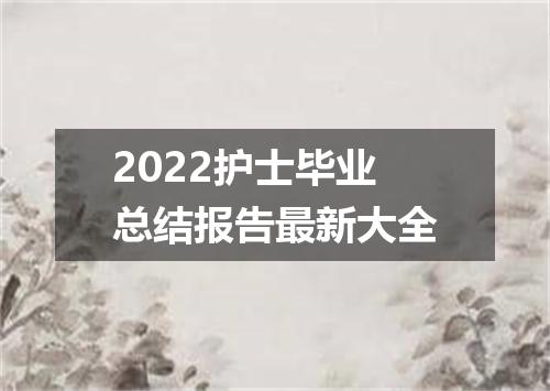2022护士毕业总结报告最新大全