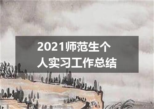 2021师范生个人实习工作总结
