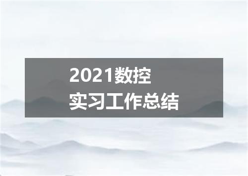 2021数控实习工作总结