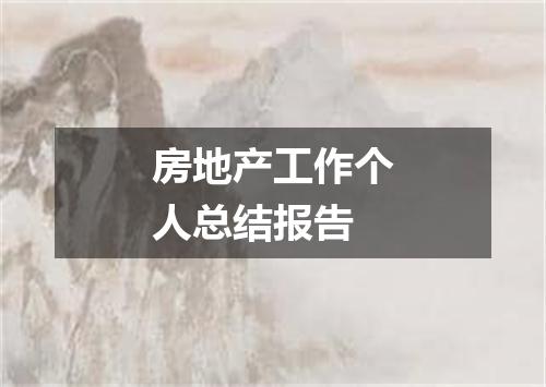 房地产工作个人总结报告