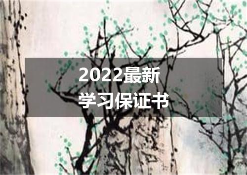 2022最新学习保证书