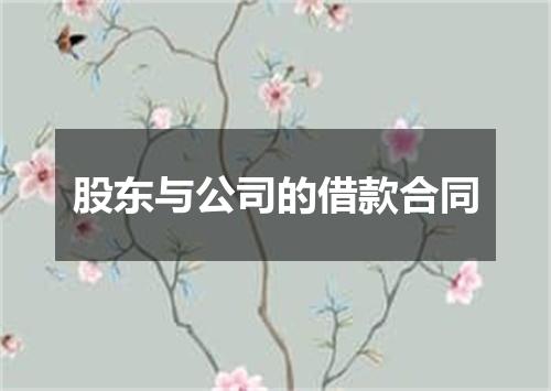 股东与公司的借款合同