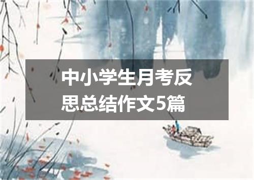 中小学生月考反思总结作文5篇