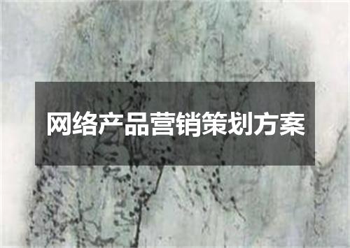 网络产品营销策划方案